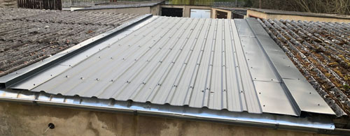 Trapezblech in Alu RAL 7016