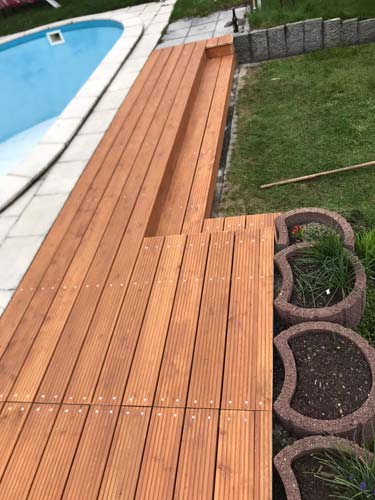 Terassenbelag mit sibirischer Lärche